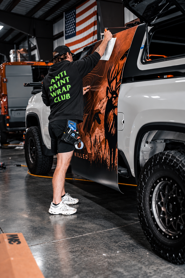 Anti Paint Wrap Club Hoodie worn in a lifestyle photo