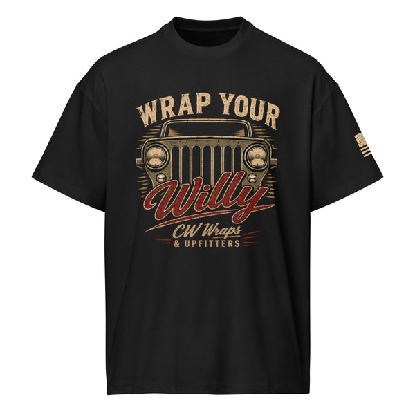 Wrap Your Willy Box Tee — Black boxy tee