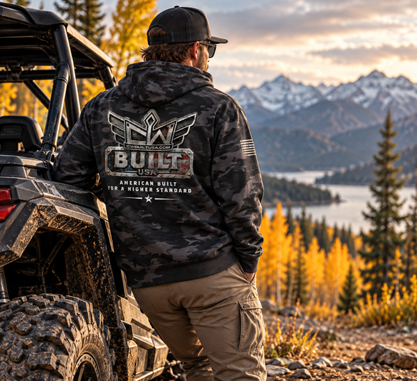 CW Built Fleece Lined Hoodie worn in a lifestyle photo